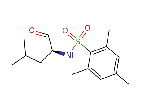Molecular Structure of 186801-24-1 (N-((S)-1-Formyl-3-methyl-butyl)-2,4,6-trimethyl-benzenesulfonamide)