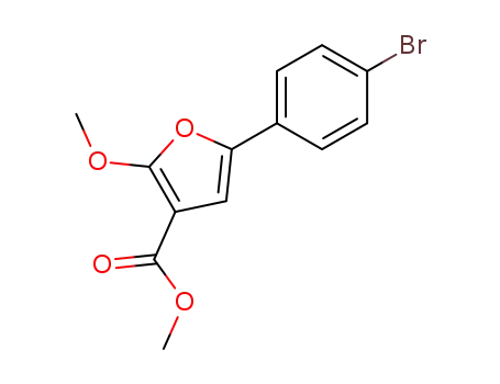Molecular Structure of 154545-22-9 (3-Furancarboxylic acid, 5-(4-bromophenyl)-2-methoxy-, methyl ester)