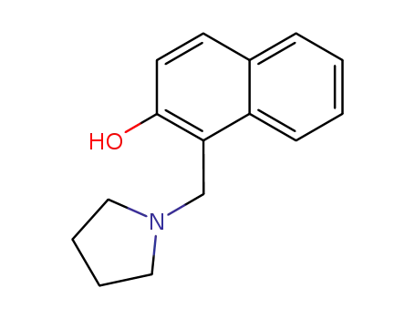 Molecular Structure of 75098-56-5 (1-(1-pyrrolidinylmethyl)-2-naphthol)