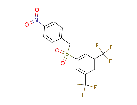 Molecular Structure of 863560-54-7 (Benzene, 1-[[(4-nitrophenyl)methyl]sulfonyl]-3,5-bis(trifluoromethyl)-)