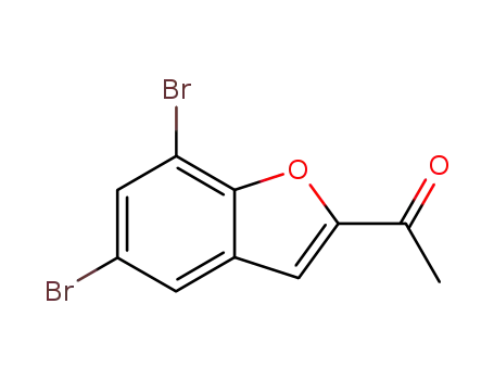 Molecular Structure of 7203-79-4 (1-(5,7-DIBROMO-1-BENZOFURAN-2-YL)-1-ETHANONE)