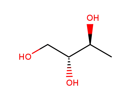Molecular Structure of 4144-94-9 ((2R,3S)-butane-1,2,3-triol)