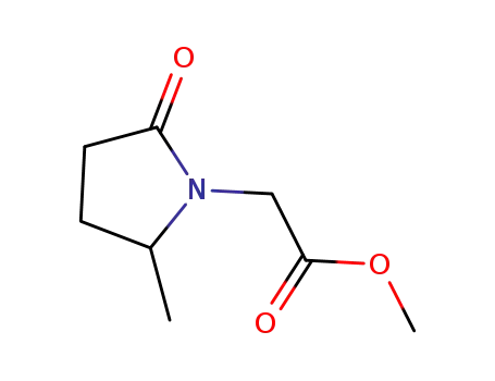 Molecular Structure of 70821-47-5 (methyl 2-methyl-5-oxopyrrolidine-1-acetate)
