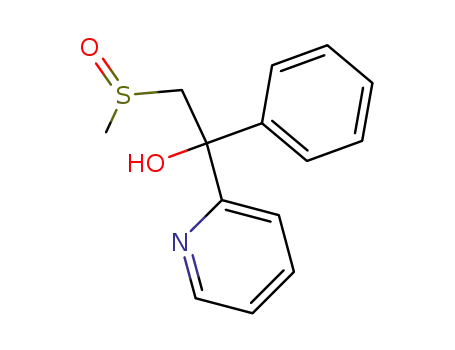 Molecular Structure of 342403-52-5 (<2-hydroxy-2-phenyl-2-(2-pyridyl)ethyl>methylsulfoxide)