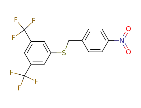 Molecular Structure of 863560-58-1 (Benzene, 1-[[(4-nitrophenyl)methyl]thio]-3,5-bis(trifluoromethyl)-)