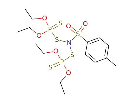<i>N</i>,<i>N</i>'-bis-diethoxythiophosphorylsulfanyl-toluene-4-sulfonamide