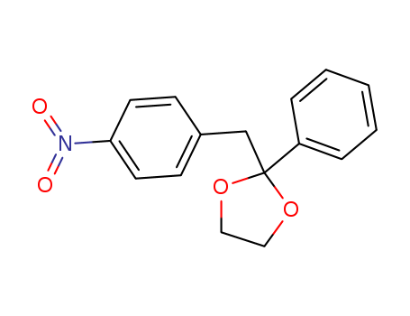 Molecular Structure of 106111-25-5 (1,3-Dioxolane, 2-[(4-nitrophenyl)methyl]-2-phenyl-)