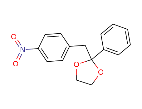 Molecular Structure of 106111-25-5 (1,3-Dioxolane, 2-[(4-nitrophenyl)methyl]-2-phenyl-)
