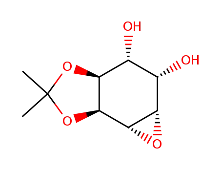 Molecular Structure of 130669-73-7 ((1S,2R,3R,4S,5R,6S)-2,3-dihydroxy-4,5-di-O-isopropylidene-7-oxabicyclo<4.1.0>heptane)