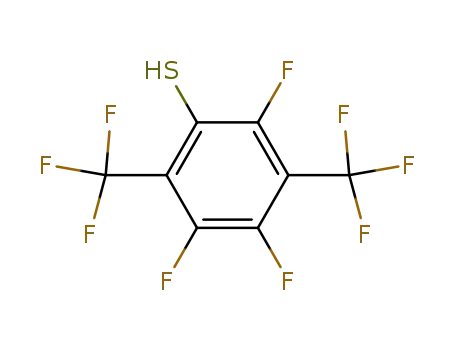 Molecular Structure of 2967-51-3 (2,5-bis(trifluoromethyl)-3,4,6-trifluorobenzenethiol)