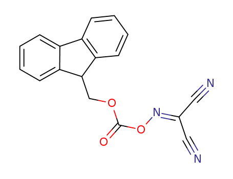 Molecular Structure of 1235983-27-3 ({[(9H-fluoren-9-yl)methoxy]carbonyloxy}carbonimidoyl dicyanide)