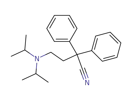 Molecular Structure of 77-11-2 (4-[bis(isopropyl)amino]-2,2-diphenylbutyronitrile)