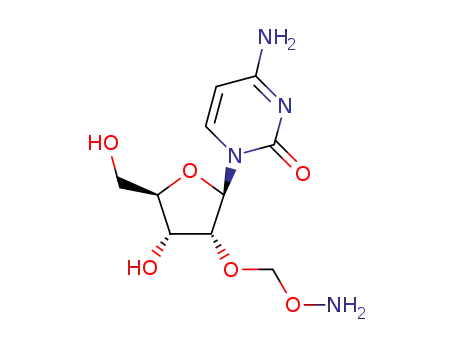 Molecular Structure of 1369323-51-2 (2'-O-(aminooxymethyl)cytidine)