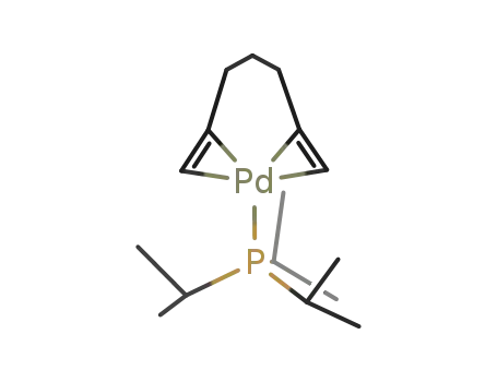 Molecular Structure of 210691-12-6 (((CH3)2CH)3PPd(η(2),η(2)-C7H12))