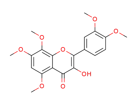 Molecular Structure of 27500-35-2 (2-(3,4-dimethoxy-phenyl)-3-hydroxy-5,7,8-trimethoxy-chromen-4-one)