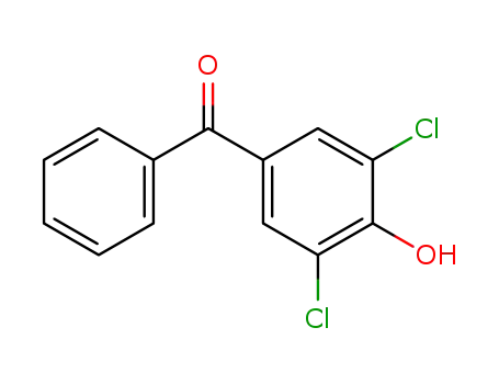 Molecular Structure of 34183-06-7 (3,5-dichloro-4-hydroxybenzophenone)