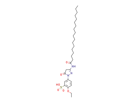 Molecular Structure of 3968-15-8 (2-ethoxy-5-(5-oxo-3-stearamido-2-pyrazolin-1-yl)benzenesulphonic acid)