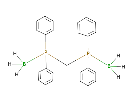 Molecular Structure of 24442-15-7 (methylenebis(diphenylphosphane)-borane(1:2))