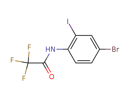 Molecular Structure of 878133-05-2 (Acetamide, N-(4-bromo-2-iodophenyl)-2,2,2-trifluoro-)