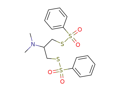 Benzenesulfonothioicacid, S1,S1'-[2-(dimethylamino)-1,3-propanediyl] ester