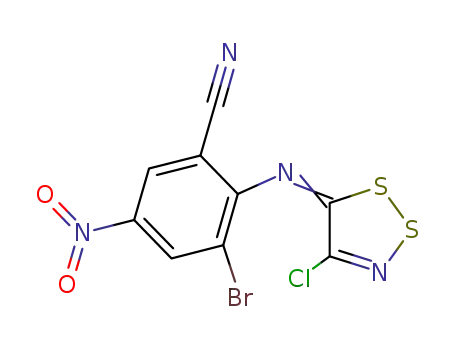 3-bromo-2-(4-chloro-5H-1,2,3-dithiazol-5-ylideneamino)-5-nitrobenzonitrile