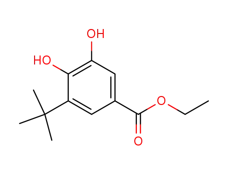 Molecular Structure of 81056-45-3 (3-tert-Butyl-4,5-dihydroxybenzoesaeure-ethylester)