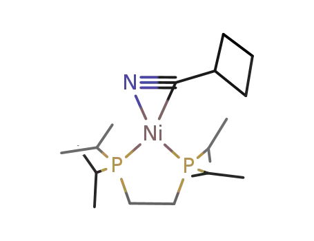 Molecular Structure of 834880-39-6 ([(1,2-bis(diisopropylphosphino)ethane)Ni(η2-cyclobutyl cyanide)])