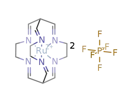 Molecular Structure of 117203-72-2 ({ruthenium(II)(heximsar)}(PF<sub>6</sub>)2)