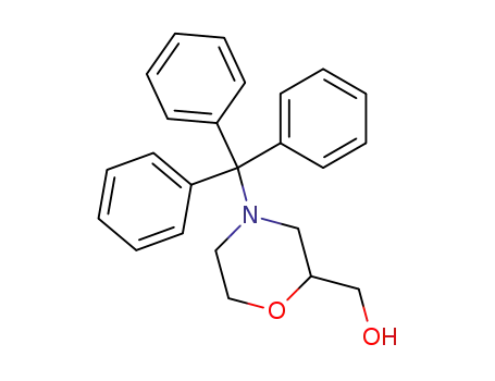 Molecular Structure of 131965-77-0 ((+/)-2-hydroxymethyl-4-triphenylmethylmorpholine)