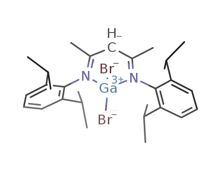Molecular Structure of 879329-55-2 (HC[C(Me)N(2,6-iPr<sub>2</sub>-C<sub>6</sub>H<sub>3</sub>)]<sub>2</sub>(Br)GaSiBr<sub>3</sub>)