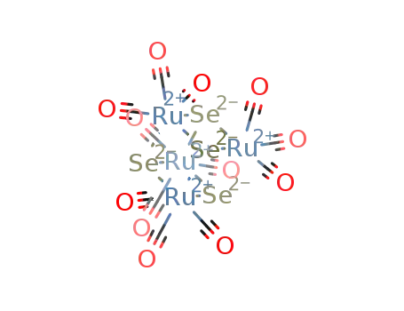 Molecular Structure of 367927-33-1 (Ru4(CO)12(μ3-Se)4)