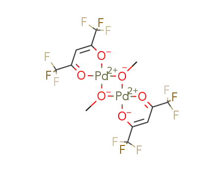 Molecular Structure of 81602-81-5 (Pd2(μ-CH3O)2(F6acac)2)