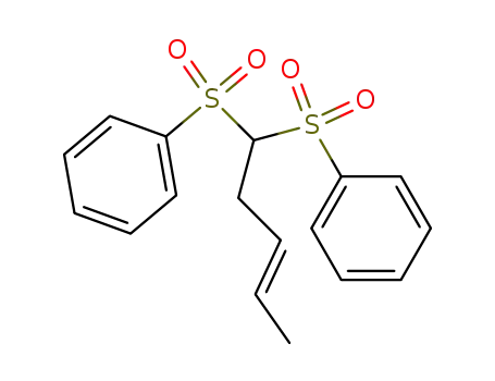 Molecular Structure of 107735-50-2 (trans-5,5-bis(phenylsulfonyl)-2-pentene)