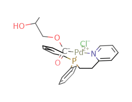 Molecular Structure of 891864-87-2 ([PdCl(2-(β-diphenylphosphine)ethylpyridine)(COOCH2CH(OH)CH3)])