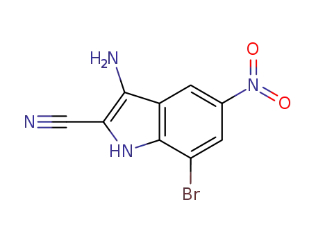 3-amino-7-bromo-5-nitroindole-2-carbonitrile