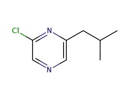 Molecular Structure of 870544-15-3 (Pyrazine, 2-chloro-6-(2-methylpropyl)-)