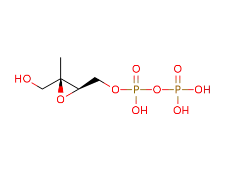 Molecular Structure of 1196056-86-6 ((2R,3R)-4-hydorxy-3-methyl-2,3-epoxybutanyl diphosphate)