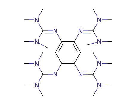 Molecular Structure of 1117964-61-0 (2',2'',2''',2'''-(benzene-1,2,4,5-tetrayl)tetrakis(1,1,3,3-tetramethylguanidine))