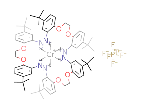 Molecular Structure of 87711-99-7 ((Cr(1,2-bis(4-tert-butyl-2-isocyanophenoxy)ethane)3)PF<sub>6</sub>)