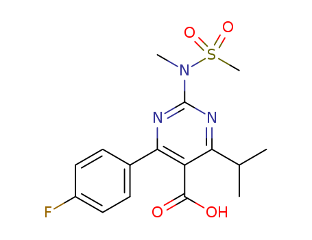 4-(4-fluorophenyl)-6-isopropyl-2-(methanesulfonyl(methyl)amino)pyrimidine-5-carboxylic acid