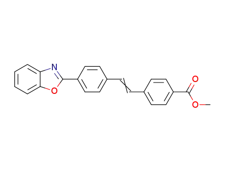 Molecular Structure of 34180-85-3 (methyl 4-[2-[4-(2-benzoxazoleyl)phenyl]vinyl]benzoate)