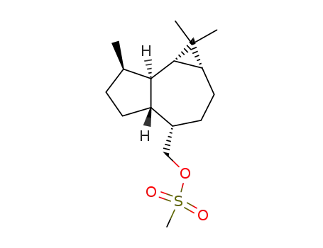 Molecular Structure of 175985-51-0 (Methanesulfonic acid (1aR,4S,4aR,7R,7aR,7bS)-1,1,7-trimethyl-decahydro-cyclopropa[e]azulen-4-ylmethyl ester)