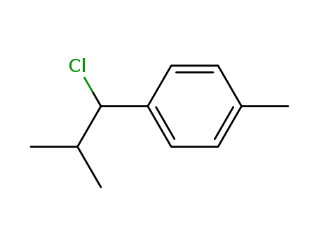 Molecular Structure of 68857-83-0 (4-(1-chloro-2-methylpropyl)toluene)