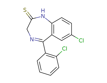 7-Chloro-1,3-dihydro-3-methyl-5-(O-chlorophenyl)-2H-1,4-benzodiazepine-2-thione