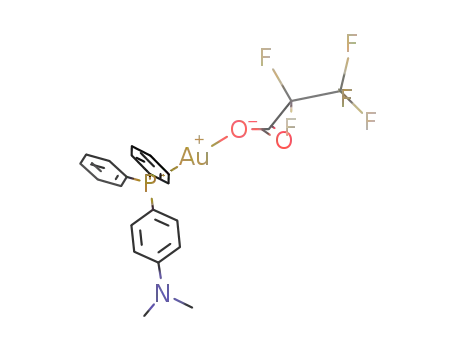 Molecular Structure of 465500-50-9 ([(4-dimethylaminophenyl)diphenylphosphine]gold(I) pentafluoropropionate)