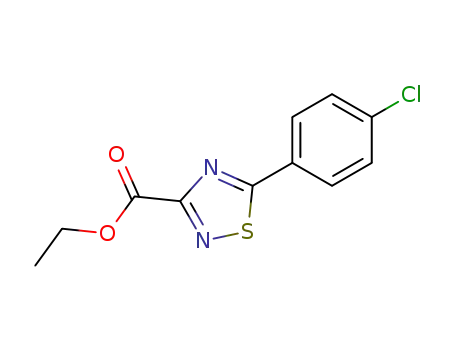 Molecular Structure of 61689-36-9 (ETHYL 5-(4-CHLOROPHENYL)-1,2,4-THIADIAZOLE-3-CARBOXYLATE)