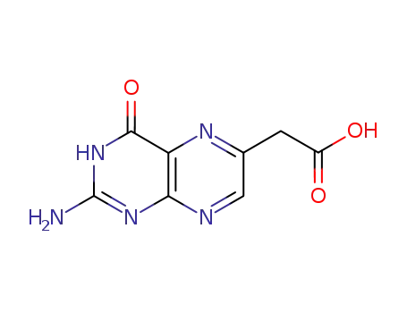 Molecular Structure of 120568-20-9 ((2-amino-4-oxo-3,4-dihydro-pteridin-6-yl)-acetic acid)