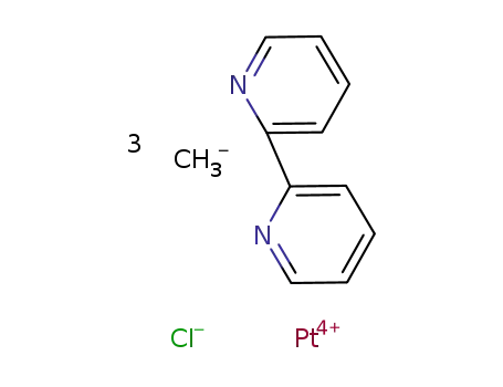 Molecular Structure of 38194-03-5 (platinum(Cl)(Me)3(2,2'-bipyridine))