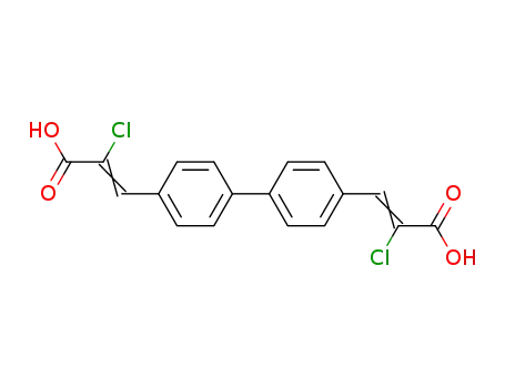 Molecular Structure of 77443-80-2 ((Z)-3-[4'-((Z)-2-Carboxy-2-chloro-vinyl)-biphenyl-4-yl]-2-chloro-acrylic acid)