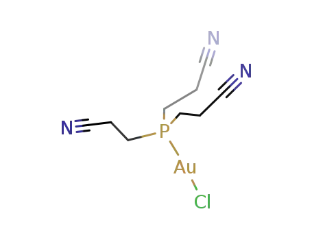 Molecular Structure of 148100-44-1 ({tris(2-cyanoethyl)phosphine}gold(I) chloride)